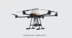 Agricultural drone with spraying system installed for crop protection