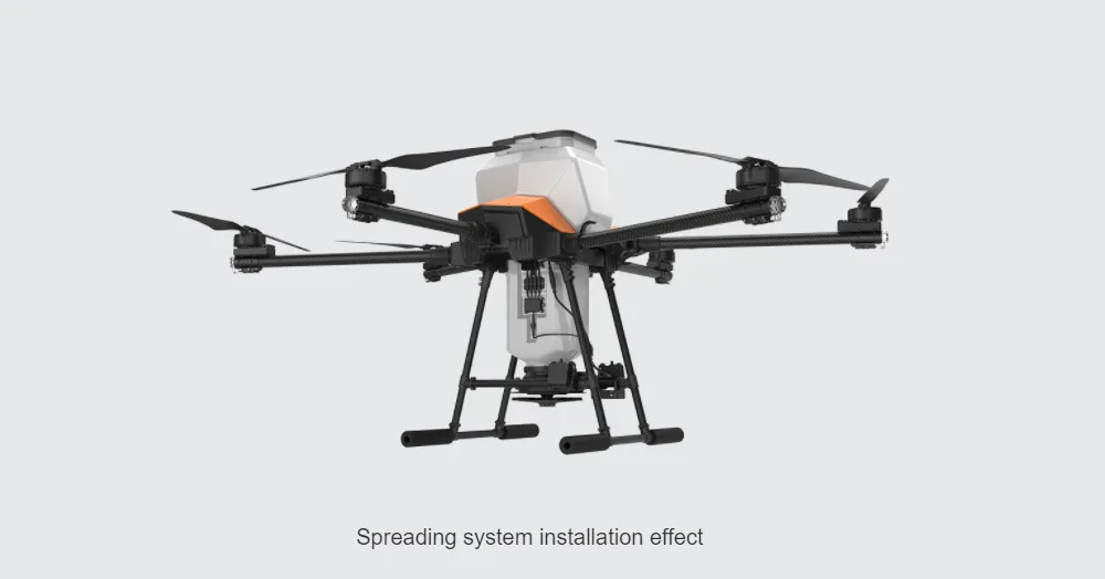 agricultural-drone-spraying-system-installation Agricultural drone with spraying system installed for crop protection